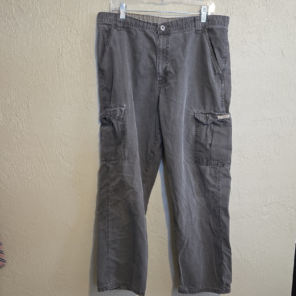 Wrangler Men's Charcoal Cargo Pants - Picture 1 of 6